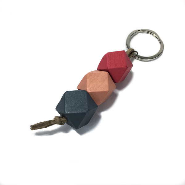 Schlüsselanhänger - Rosa-Grau