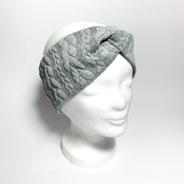 Stirnband - Grey knit