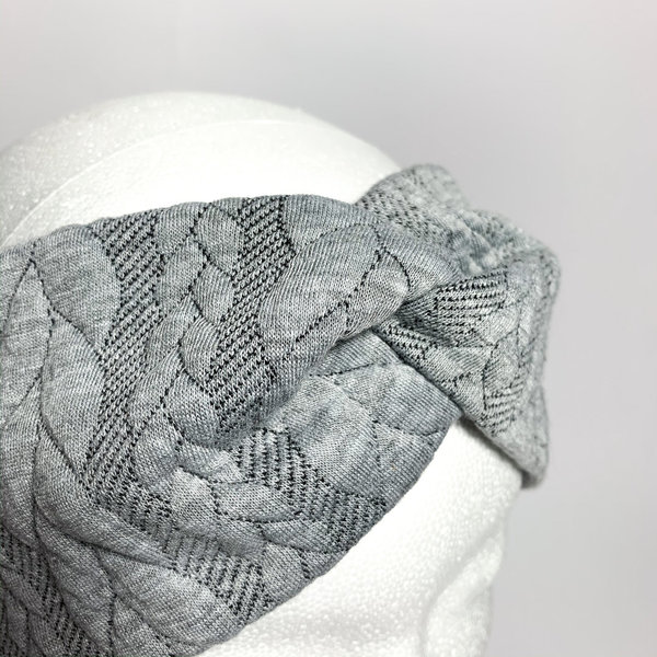 Stirnband - Grey knit