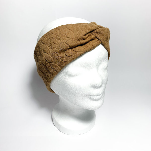 Stirnband - Camel knit