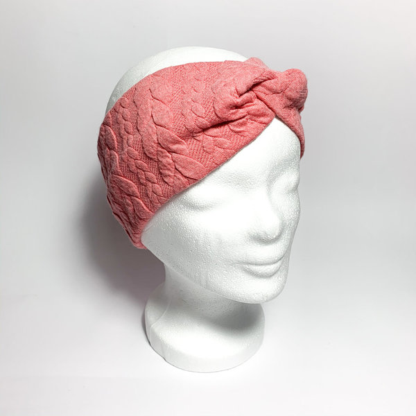 Stirnband - Pink knit