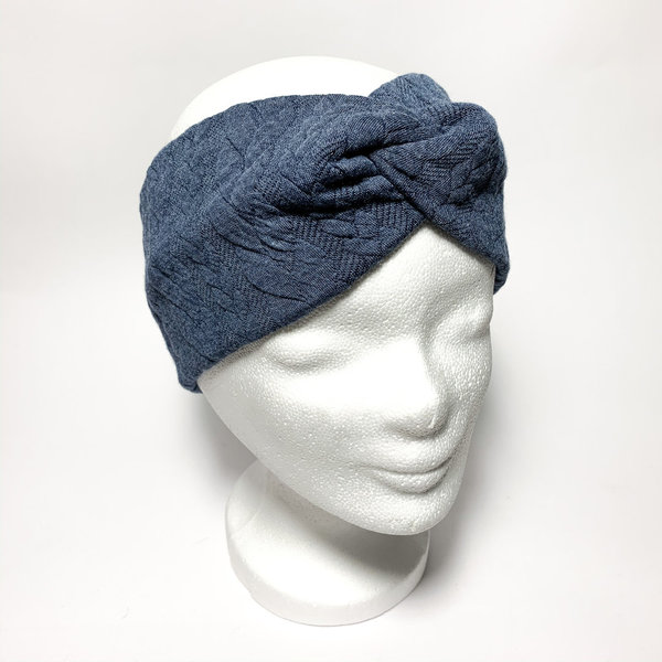 Stirnband - Jeans Blue Knit